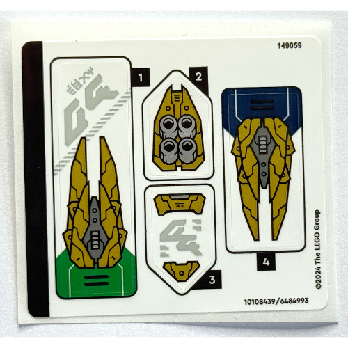 Visuel indicatif Rebrickable de Feuille d’autocollants pour le set 71820-1 (Sticker Sheet for Set 71820-1)
