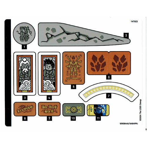 Visuel indicatif Rebrickable de Feuille d’autocollants pour le set 71814-1 (Sticker Sheet for Set 71814-1)