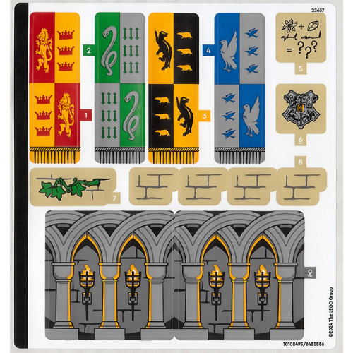 Visuel indicatif Rebrickable de Feuille d'autocollant 1 pour coffret 76435-1 (Sticker Sheet 1 for Set 76435-1)