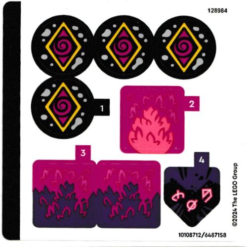 Visuel indicatif Rebrickable de Feuille d’autocollants pour le set 71483-1 (Sticker Sheet for Set 71483-1)
