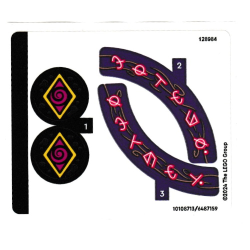 Visuel indicatif Rebrickable de Feuille d’autocollants pour le set 71478-1 (Sticker Sheet for Set 71478-1)