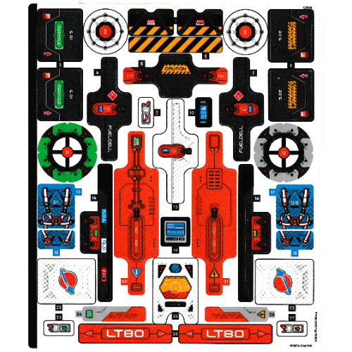 Visuel indicatif Rebrickable de Feuille d’autocollants pour le set 42180-1 (Sticker Sheet for Set 42180-1)