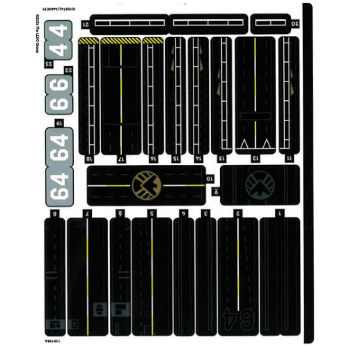 Visuel indicatif Rebrickable de Feuille d’autocollants pour le set 76295-1 (Sticker Sheet for Set 76295-1)