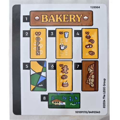 Visuel indicatif Rebrickable de Feuille d’autocollants pour le set 40696-1 (Sticker Sheet for Set 40696-1)