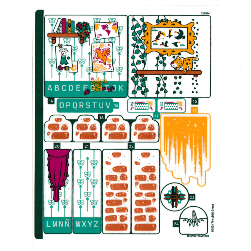 Visuel indicatif Rebrickable de Feuille d'autocollant 2 pour coffret 43245-1 (Sticker Sheet 2 for Set 43245-1)