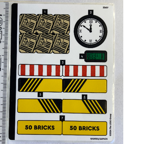 Visuel indicatif Rebrickable de Feuille d’autocollants pour le set 910033-1 (Sticker Sheet for Set 910033-1)