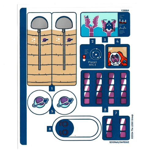 Visuel indicatif Rebrickable de Feuille d’autocollants pour le set 42602-1 (Sticker Sheet for Set 42602-1)