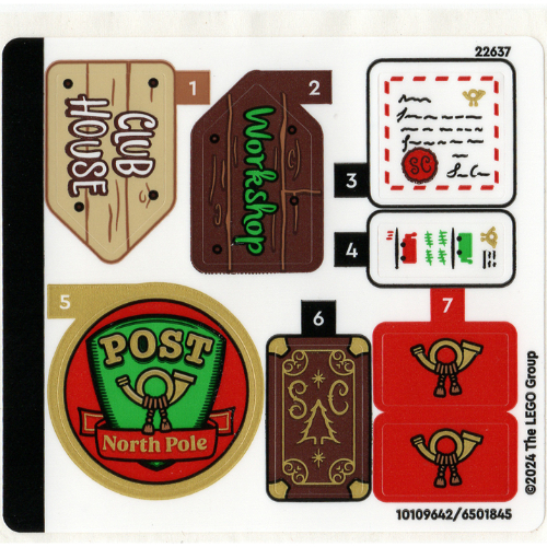 Visuel indicatif Rebrickable de Feuille d’autocollants pour le set 10339-1 (Sticker Sheet for Set 10339-1)