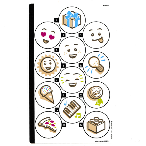 Visuel indicatif Rebrickable de Feuille d’autocollants pour le set 41839-1 (Sticker Sheet for Set 41839-1)