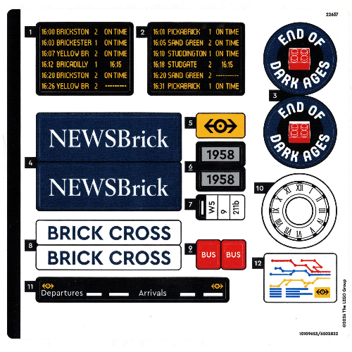 Visuel indicatif Rebrickable de Feuille d’autocollants pour le set 910034-1 (Sticker Sheet for Set 910034-1)