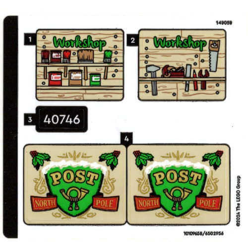 Visuel indicatif Rebrickable de Feuille d’autocollants pour le set 40746-1 (Sticker Sheet for Set 40746-1)
