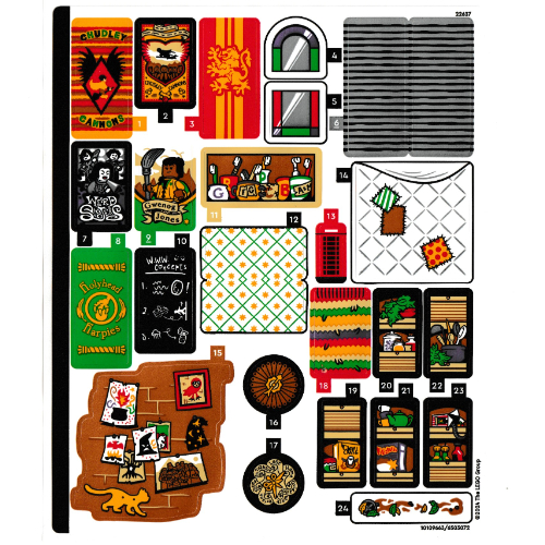 Visuel indicatif Rebrickable de Feuille d'autocollant 1 pour coffret 76437-1 (Sticker Sheet 1 for Set 76437-1)