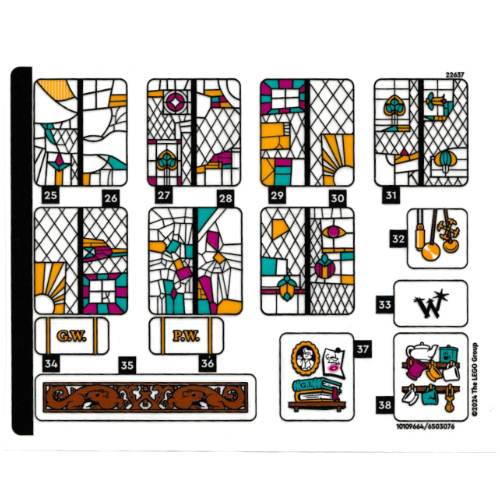 Visuel indicatif Rebrickable de Feuille d'autocollant 2 pour coffret 76437-1 (Sticker Sheet 2 for Set 76437-1)