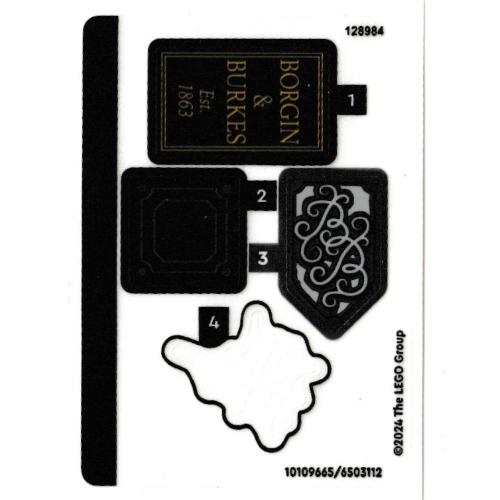 Visuel indicatif Rebrickable de Feuille d’autocollants pour le set 40695-1 (Sticker Sheet for Set 40695-1)