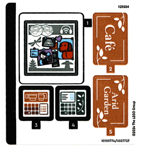 Visuel indicatif Rebrickable de Feuille d’autocollants pour le set 21353-1 (Sticker Sheet for Set 21353-1)