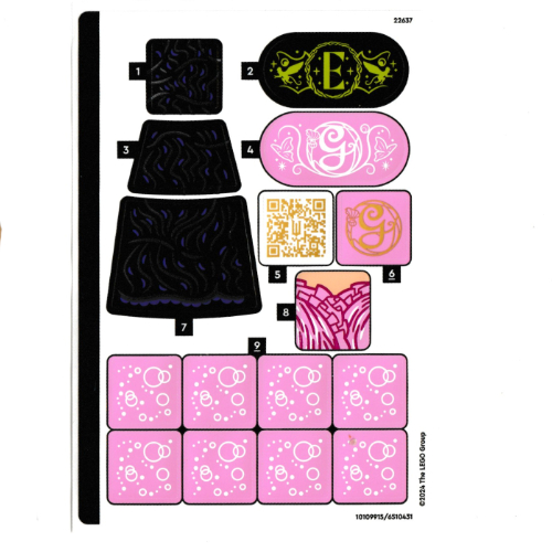 Visuel indicatif Rebrickable de Feuille d’autocollants pour le set 75862-1 (Sticker Sheet for Set 75862-1)