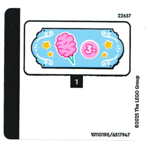 Visuel indicatif Rebrickable de Feuille d’autocollants pour le set 42643-1 (Sticker Sheet for Set 42643-1)