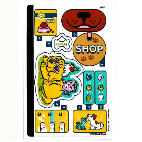 Visuel indicatif Rebrickable de Feuille d’autocollants pour le set 42650-1 (Sticker Sheet for Set 42650-1)