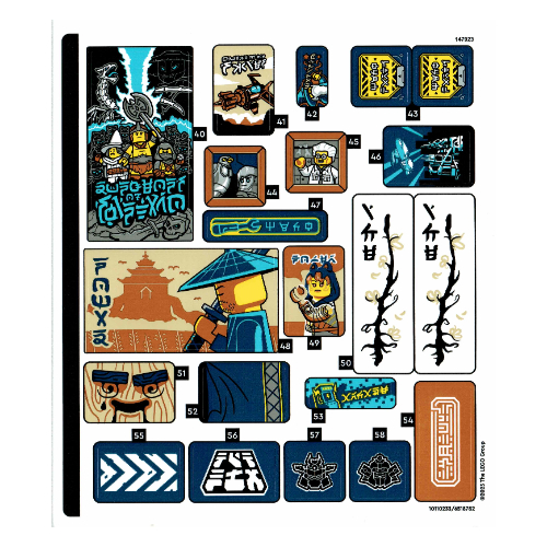 Visuel indicatif Rebrickable de Feuille d'autocollant 2 pour coffret 71837-1 (Sticker Sheet 2 for Set 71837-1)