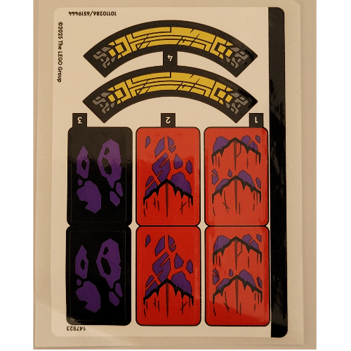 Visuel indicatif Rebrickable de Feuille d’autocollants pour le set 71832-1 (Sticker Sheet for Set 71832-1)