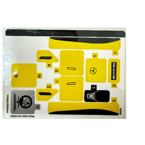Visuel indicatif Rebrickable de Feuille d'autocollant 1 pour coffret 76924-1 (Sticker Sheet 1 for Set 76924-1)