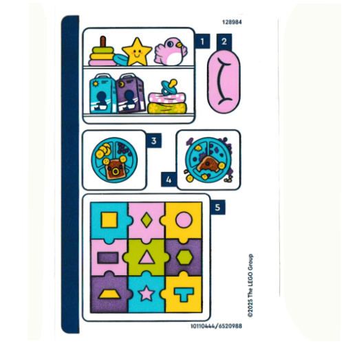 Visuel indicatif Rebrickable de Feuille d’autocollants pour le set 42645-1 (Sticker Sheet for Set 42645-1)