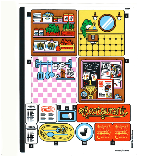 Visuel indicatif Rebrickable de Feuille d’autocollants pour le set 42655-1 (Sticker Sheet for Set 42655-1)