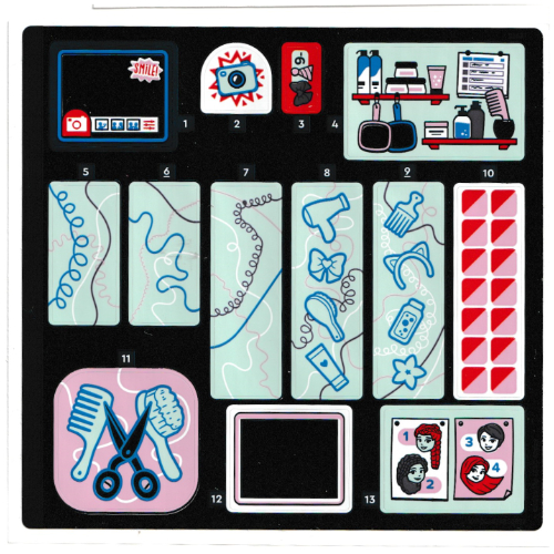 Visuel indicatif Rebrickable de Feuille d’autocollants pour le set 42662-1 (Sticker Sheet for Set 42662-1)