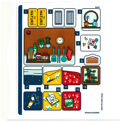 Visuel indicatif Rebrickable de Feuille d’autocollants pour le set 42663-1 (Sticker Sheet for Set 42663-1)