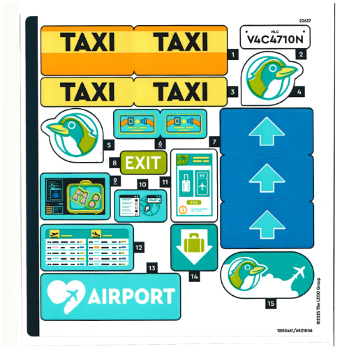 Visuel indicatif Rebrickable de Feuille d’autocollants pour le set 42656-1 (Sticker Sheet for Set 42656-1)