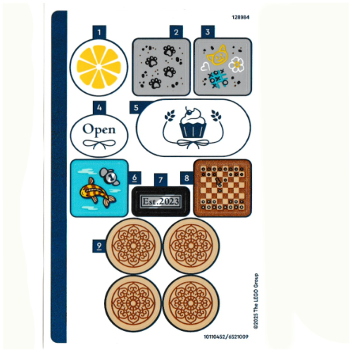 Visuel indicatif Rebrickable de Feuille d'autocollant 1 pour coffret 42670-1 (Sticker Sheet 1 for Set 42670-1)