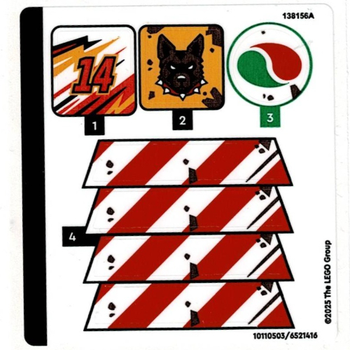 Visuel indicatif Rebrickable de Feuille d’autocollants pour le set 60472-1 (Sticker Sheet for Set 60472-1)