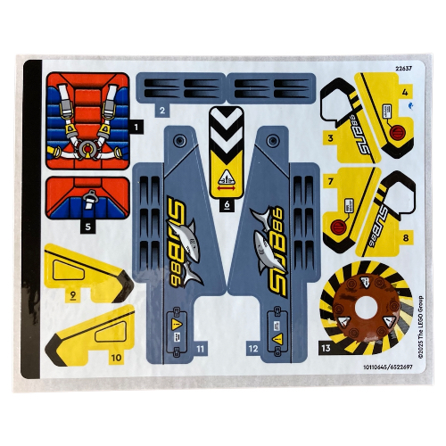 Visuel indicatif Rebrickable de Feuille d’autocollants pour le set 42201-1 (Sticker Sheet for Set 42201-1)