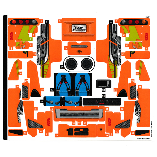 Visuel indicatif Rebrickable de Feuille d’autocollants pour le set 42204-1 (Sticker Sheet for Set 42204-1)