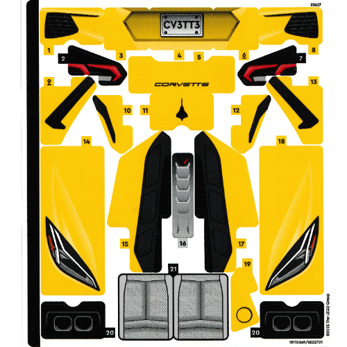 Visuel indicatif Rebrickable de Feuille d’autocollants pour le set 42205-1 (Sticker Sheet for Set 42205-1)