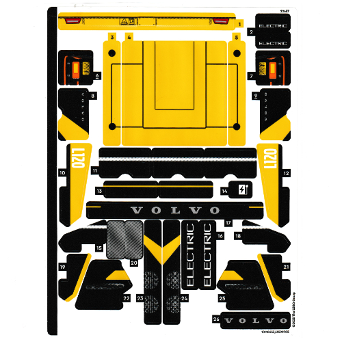 Visuel indicatif Rebrickable de Feuille d’autocollants pour le set 42209-1 (Sticker Sheet for Set 42209-1)