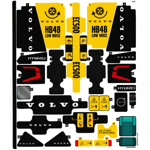 Visuel indicatif Rebrickable de Feuille d’autocollants pour le set 42215-1 (Sticker Sheet for Set 42215-1)