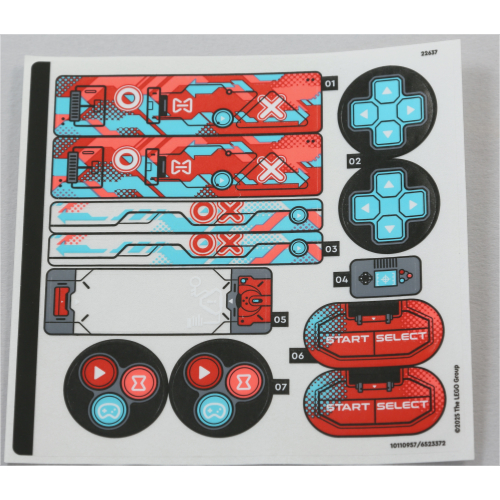 Visuel indicatif Rebrickable de Feuille d’autocollants pour le set 71489-1 (Sticker Sheet for Set 71489-1)