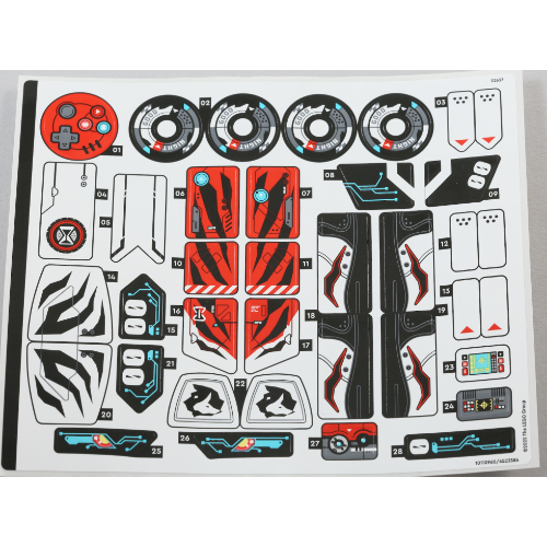 Visuel indicatif Rebrickable de Feuille d’autocollants pour le set 71497-1 (Sticker Sheet for Set 71497-1)