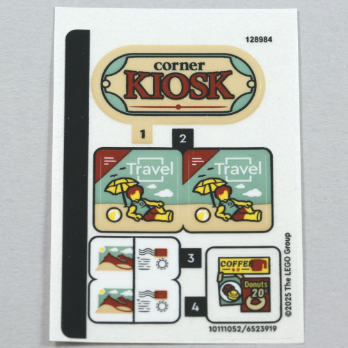 Visuel indicatif Rebrickable de Feuille d’autocollants pour le set 40757-1 (Sticker Sheet for Set 40757-1)