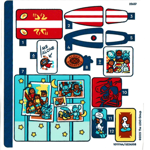 Visuel indicatif Rebrickable de Feuille d’autocollants pour le set 43268-1 (Sticker Sheet for Set 43268-1)