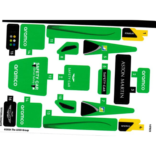 Visuel indicatif Rebrickable de Feuille d'autocollant 1 pour coffret 76925-1 (Sticker Sheet 1 for Set 76925-1)