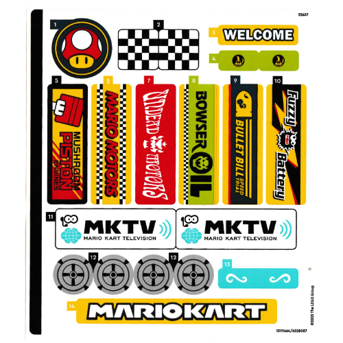 Visuel indicatif Rebrickable de Feuille d'autocollant 1 pour coffret 72036-1 (Sticker Sheet 1 for Set 72036-1)