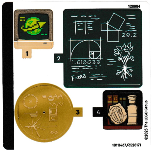 Visuel indicatif Rebrickable de Feuille d’autocollants pour le set 21355-1 (Sticker Sheet for Set 21355-1)