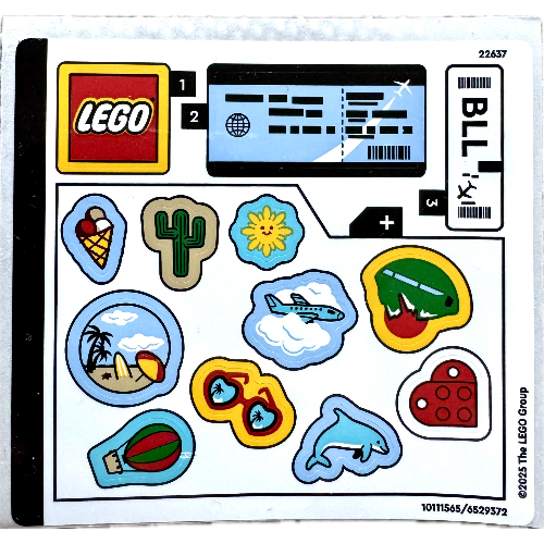 Visuel indicatif Rebrickable de Feuille d’autocollants pour le set 40817-1 (Sticker Sheet for Set 40817-1)
