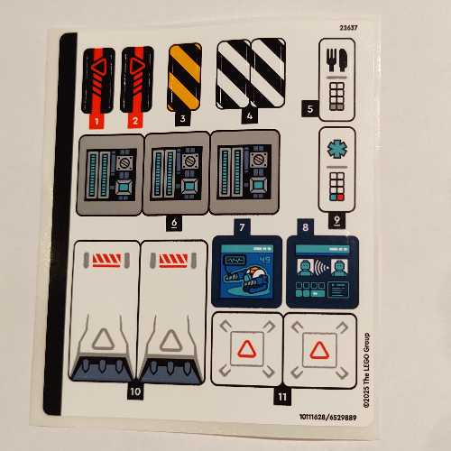 Visuel indicatif Rebrickable de Feuille d’autocollants pour le set 60446-1 (Sticker Sheet for Set 60446-1)