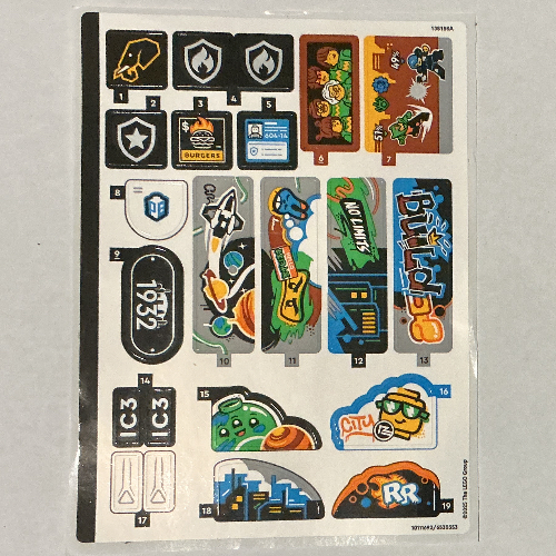 Visuel indicatif Rebrickable de Feuille d’autocollants pour le set 60473-1 (Sticker Sheet for Set 60473-1)