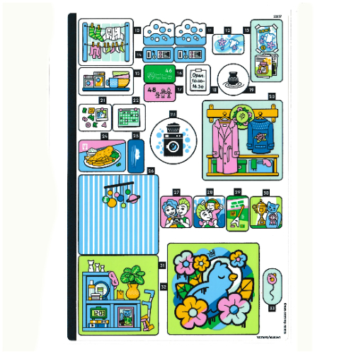 Visuel indicatif Rebrickable de Feuille d'autocollant 2 pour coffret 42670-1 (Sticker Sheet 2 for Set 42670-1)