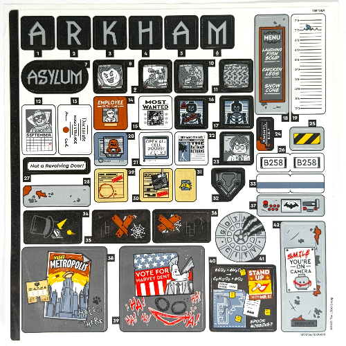Visuel indicatif Rebrickable de Feuille d'autocollant 1 pour coffret 76300-1 (Sticker Sheet 1 for Set 76300-1)