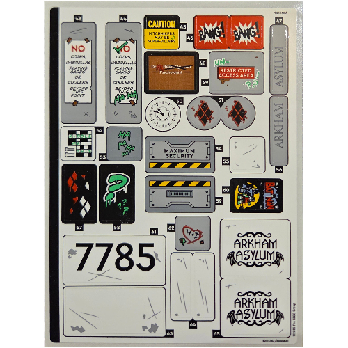 Visuel indicatif Rebrickable de Feuille d'autocollant 2 pour coffret 76300-1 (Sticker Sheet 2 for Set 76300-1)